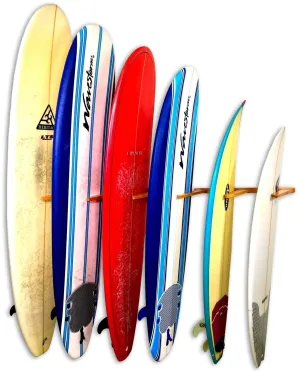 Surfboard Wall Rack - Wooden Vertical Quad by Spire