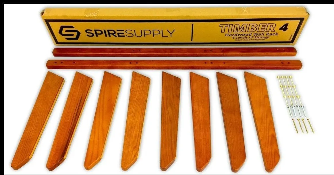 Surfboard Wall Rack - Wooden Vertical Quad by Spire