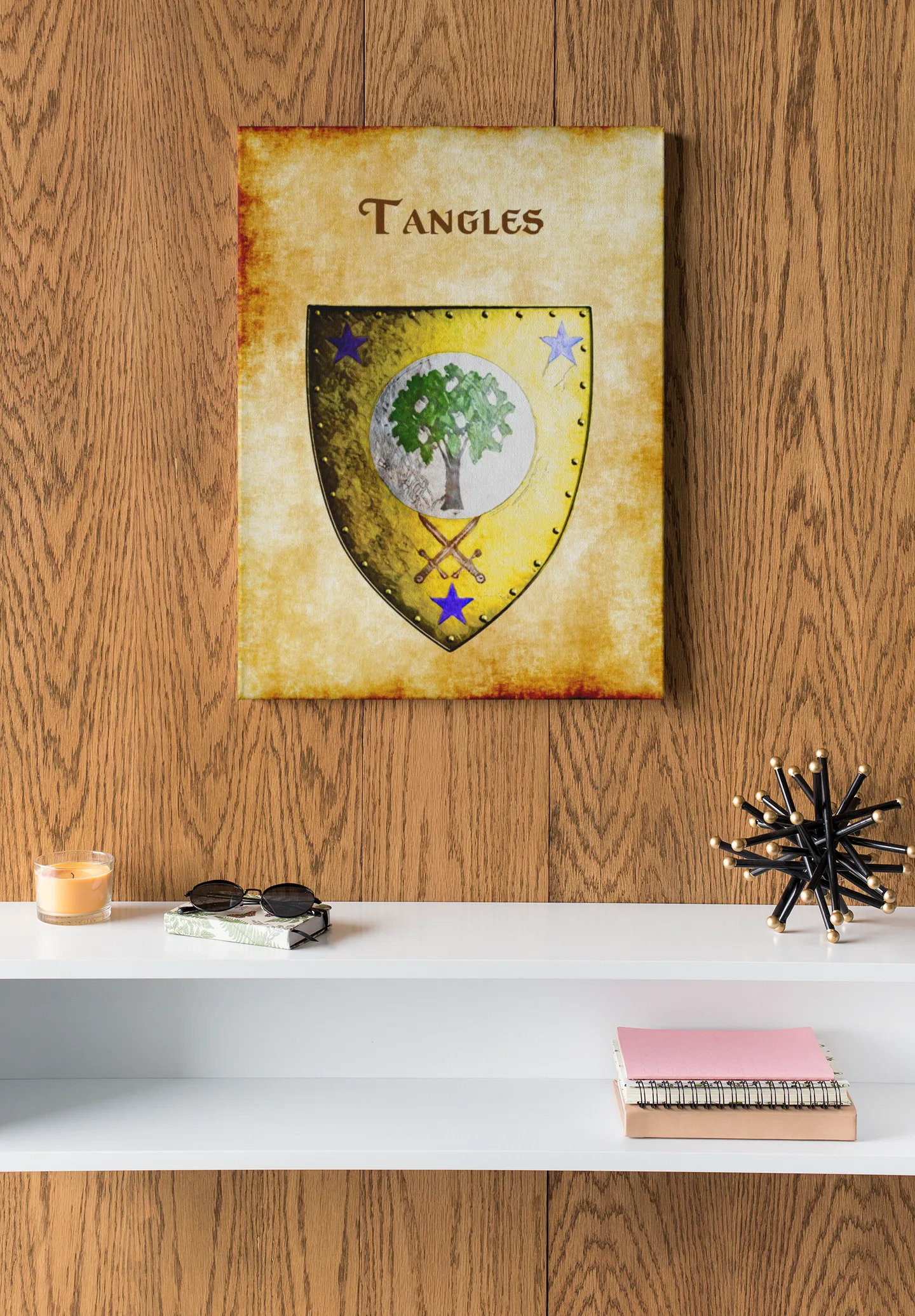 Tangles Heraldry of Greyhawk Anna Meyer Cartography Canvas Art Print