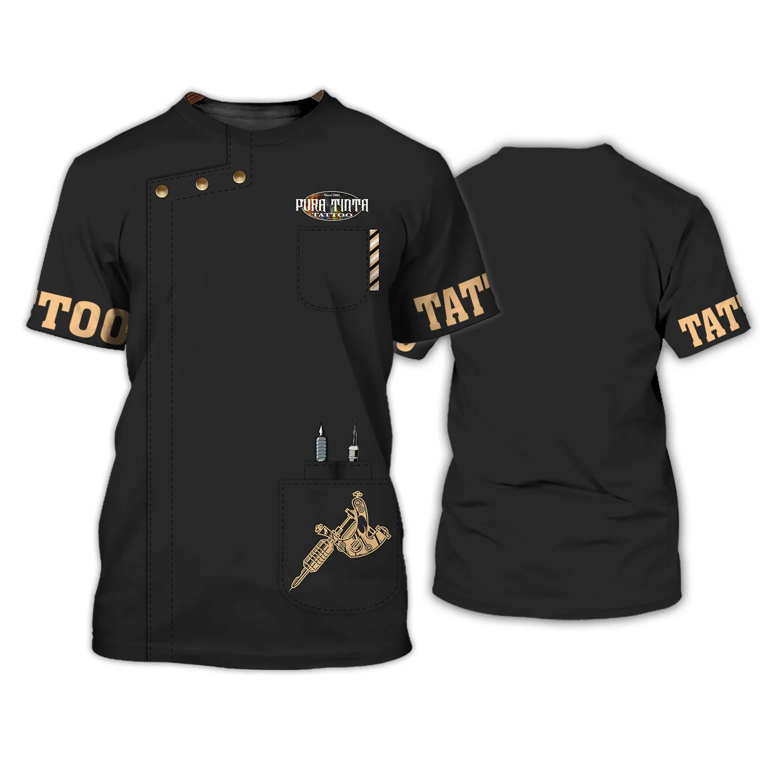 Tattoo 3D Printed Hoodie T Shirt [Non Workwear]
