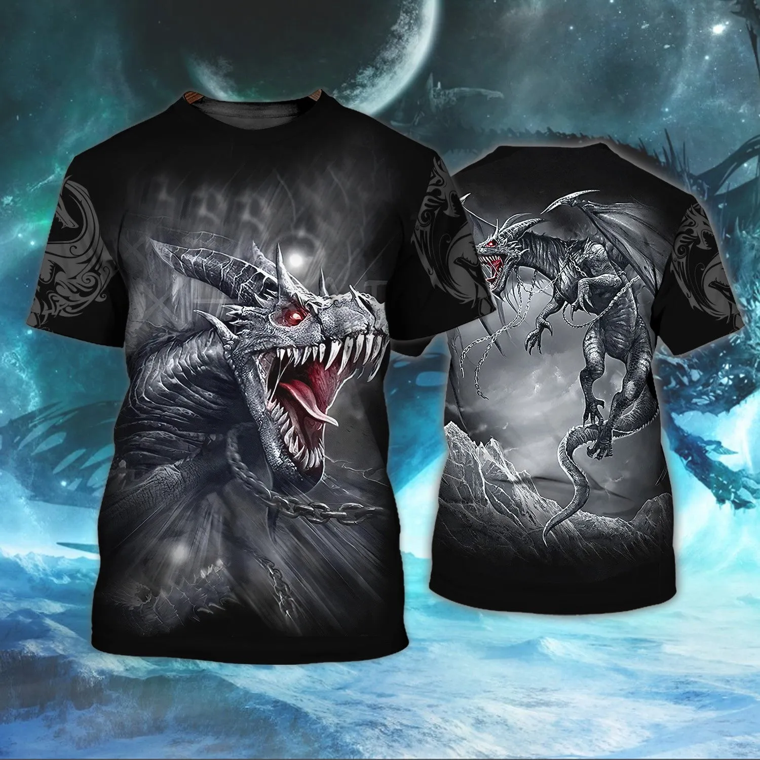Tattoo And Dungeon Dragon 3D Full Print Shirts