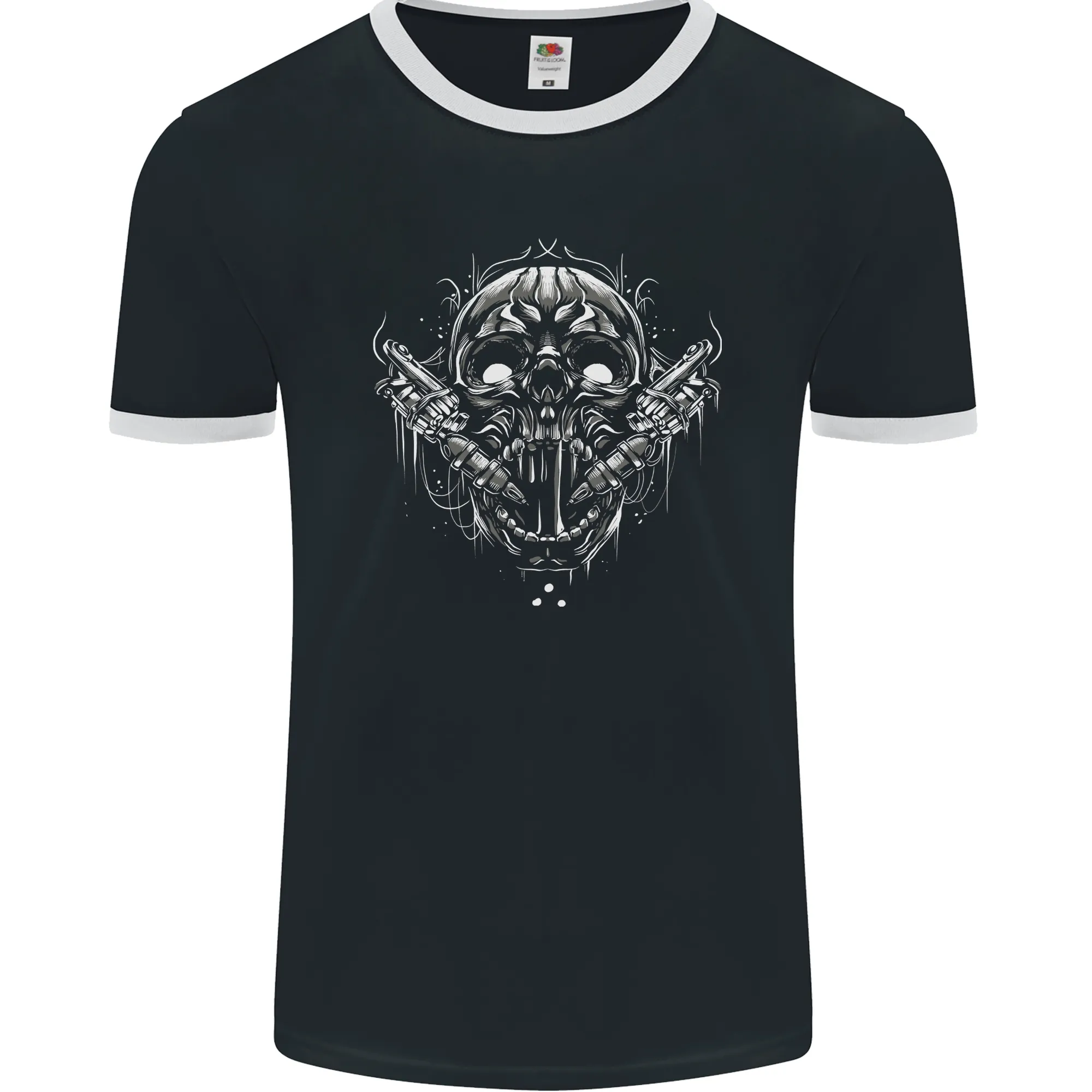 Tattoo Artist Skull Tattooist Mens Ringer T-Shirt FotL