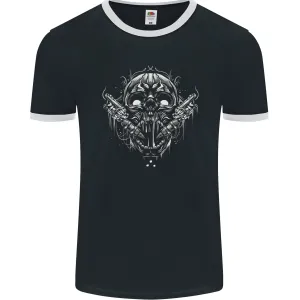 Tattoo Skull Tattooist Artist Mens Ringer T-Shirt FotL