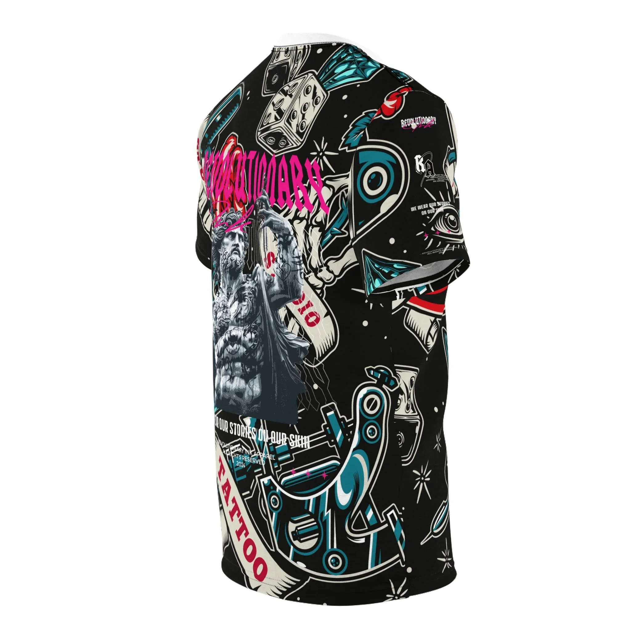 Tattoo Studio Rebel: Unisex Cut & Sew Tee