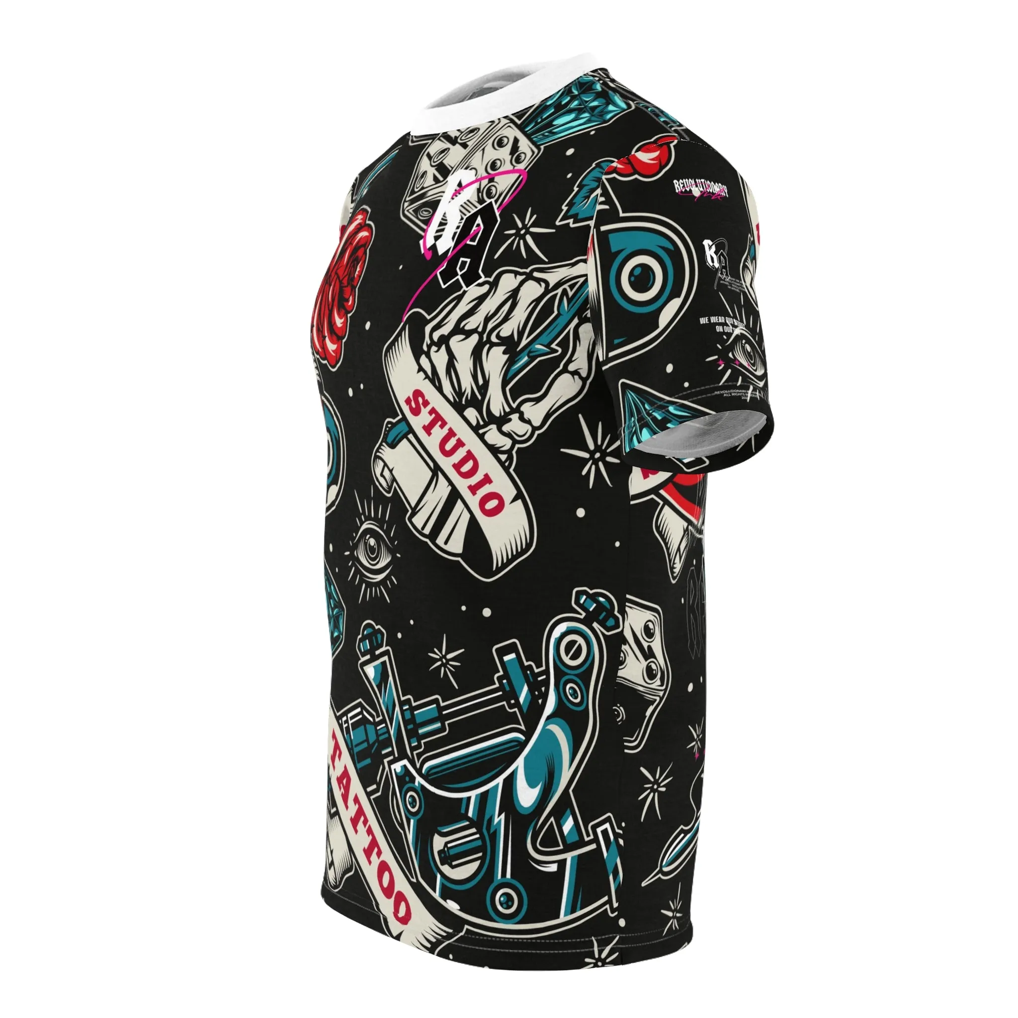 Tattoo Studio Rebel: Unisex Cut & Sew Tee
