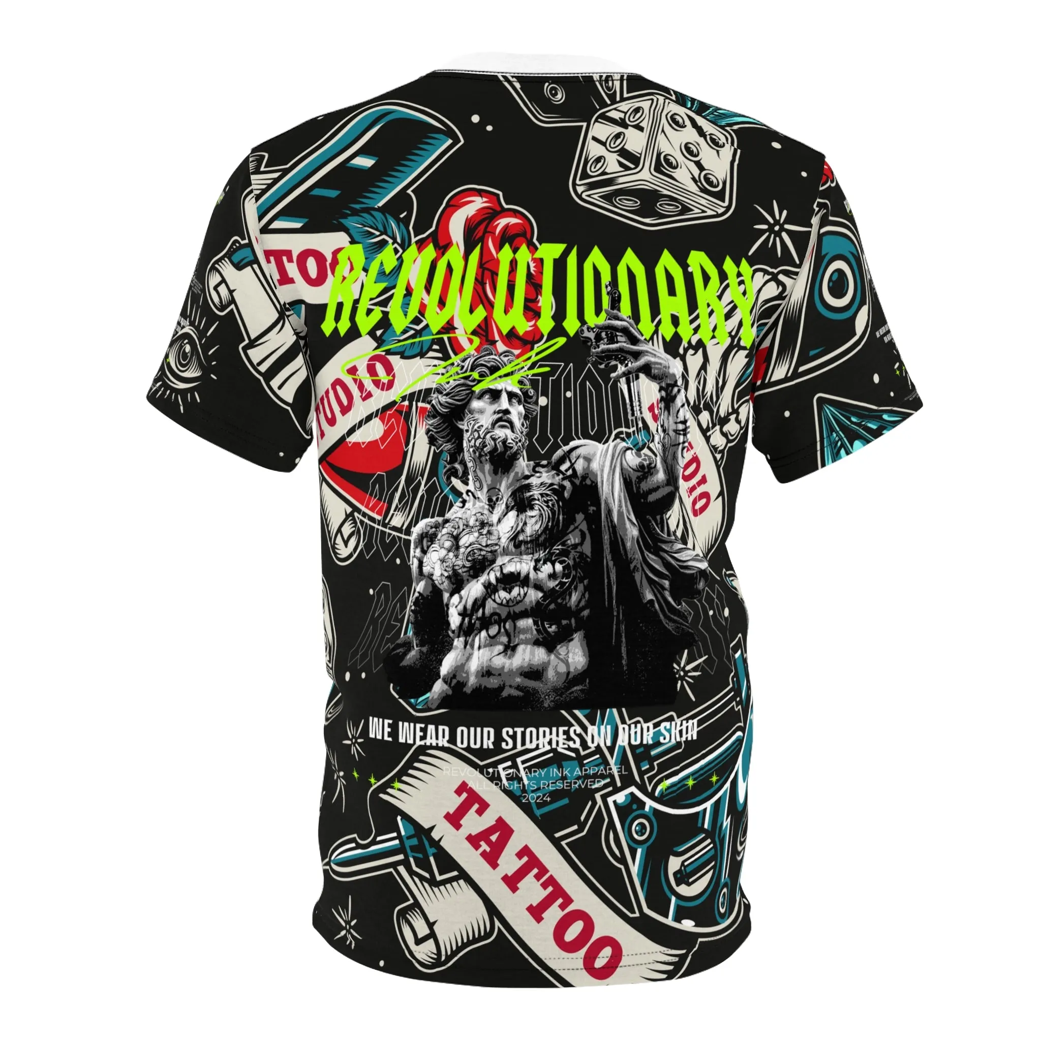 Tattoo Studio Rebel: Unisex Cut & Sew Tee