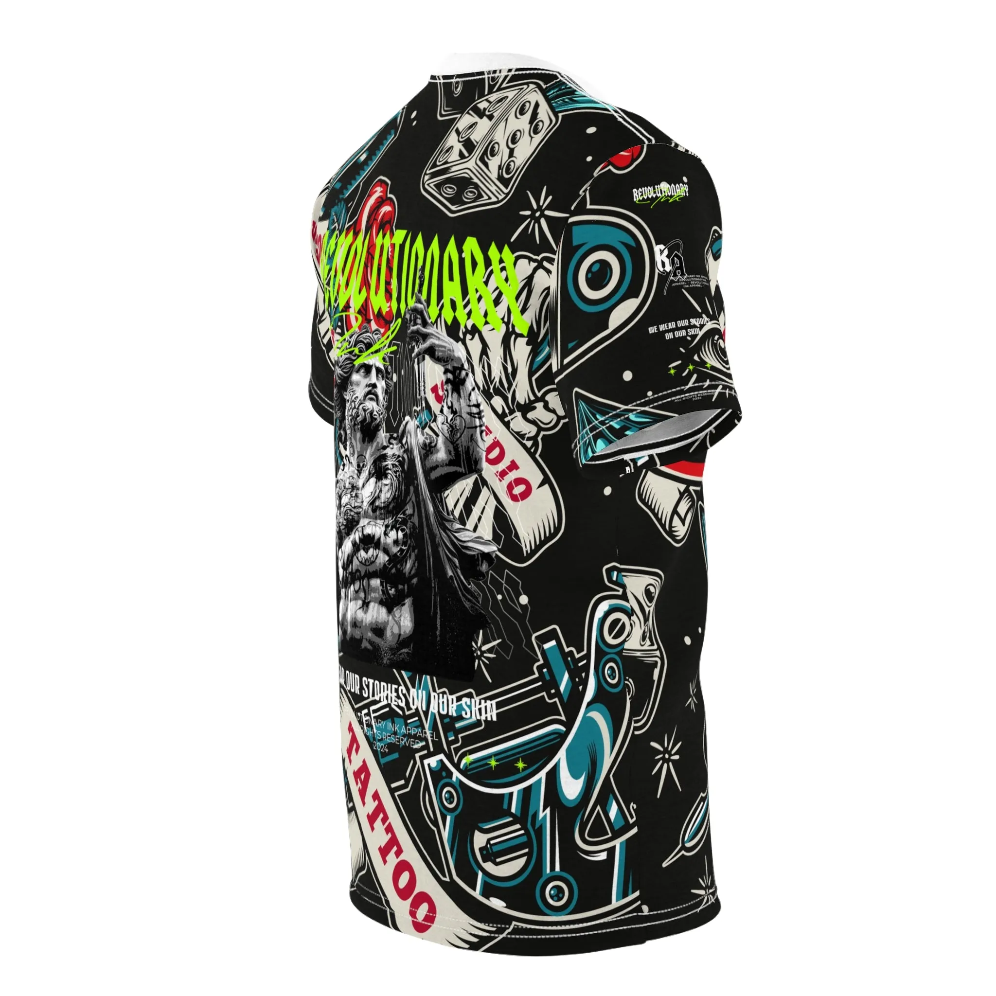 Tattoo Studio Rebel: Unisex Cut & Sew Tee