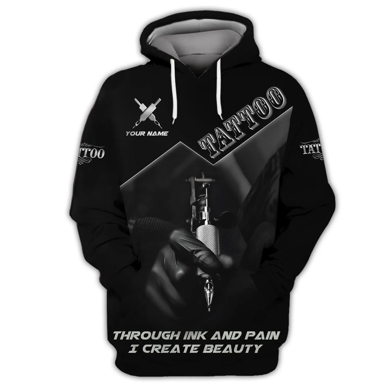 Through Ink And Pain I Create Beauty Tattoo Shirts Tattoo Artist Shirts