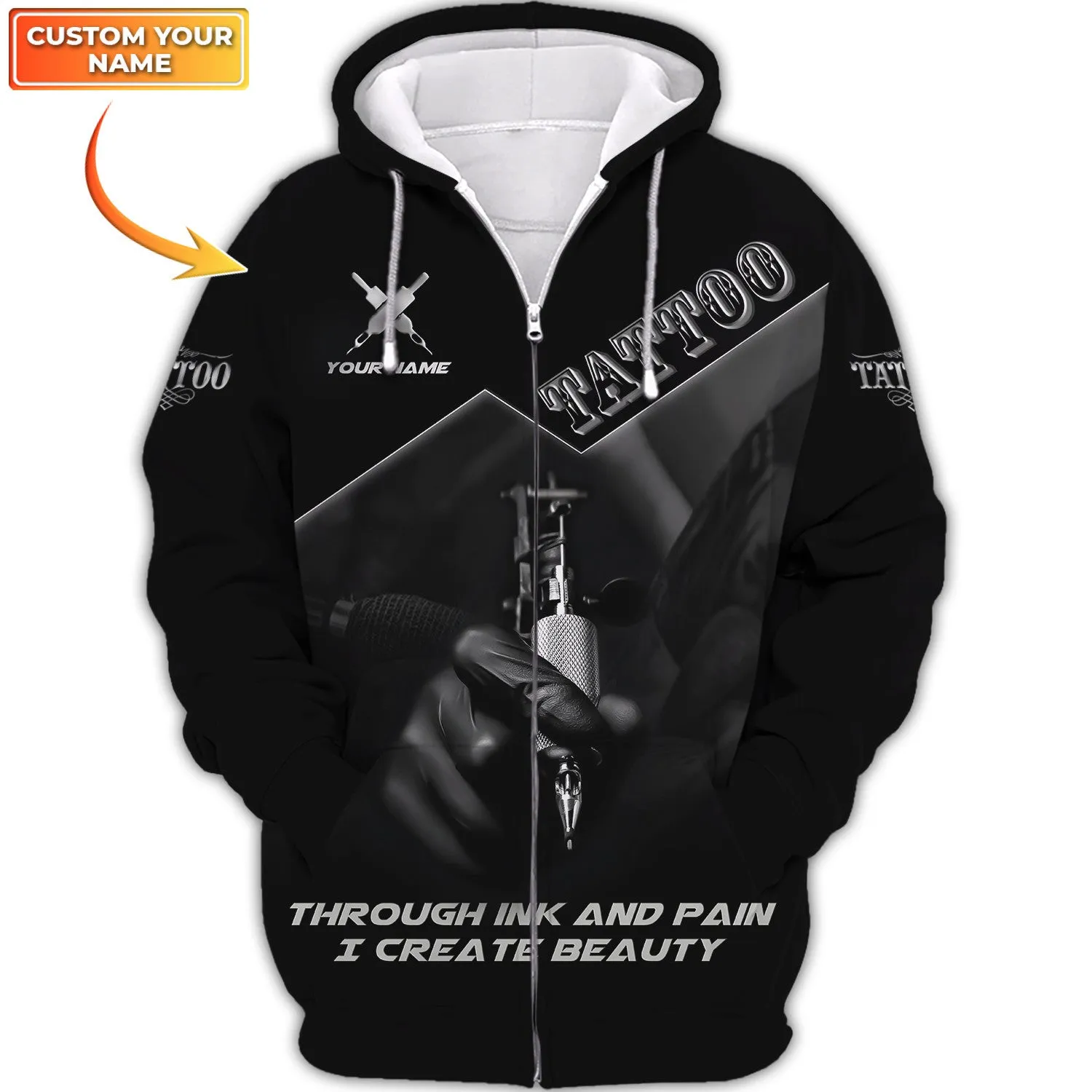 Through Ink And Pain I Create Beauty Tattoo Shirts Tattoo Artist Shirts