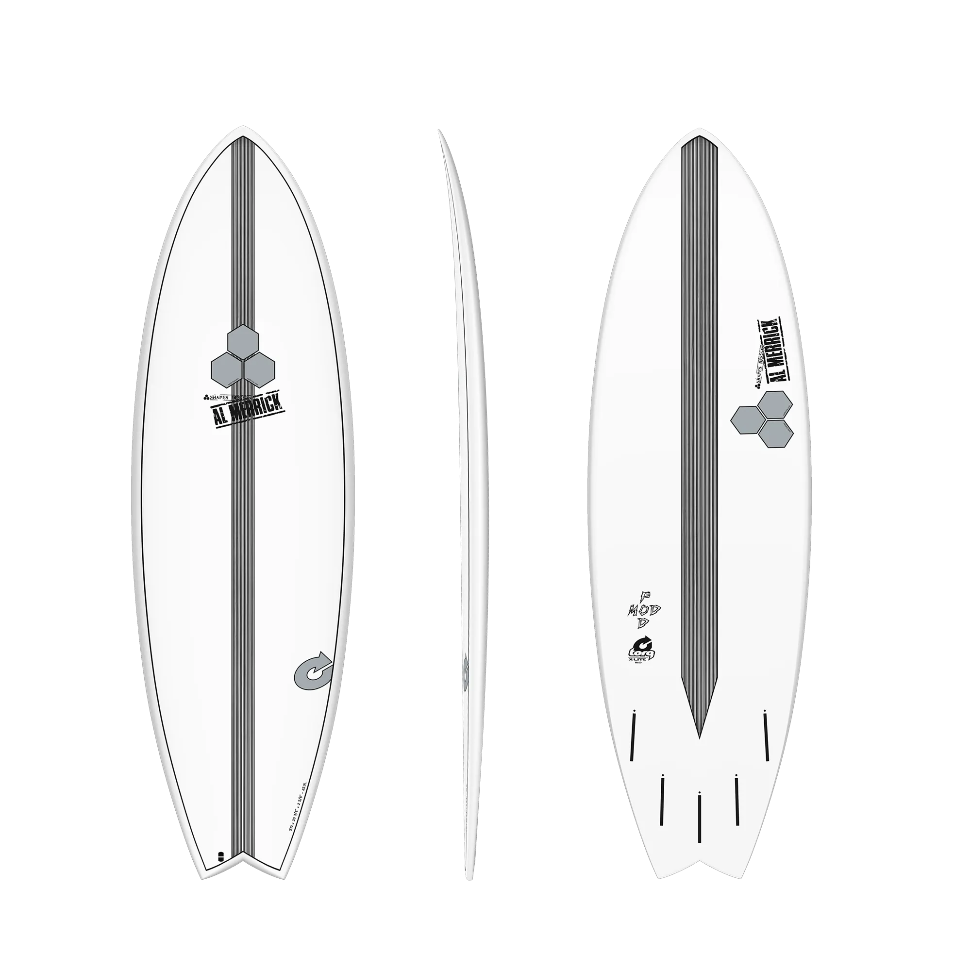 TORQ CHANNEL ISLANDS POD MOD 6'6" WHITE RAIL