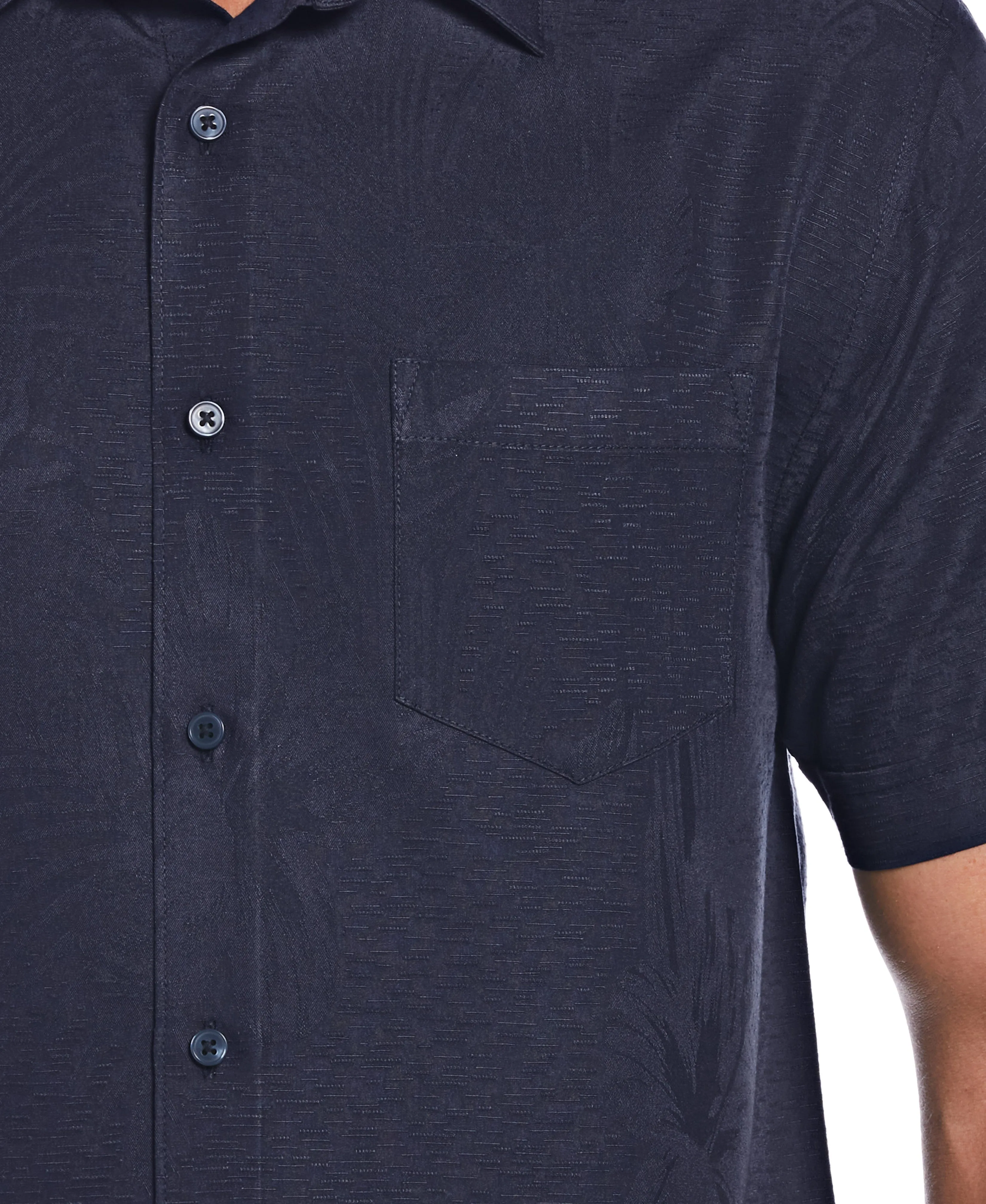 Two-Tone One Pocket Floral Print Shirt