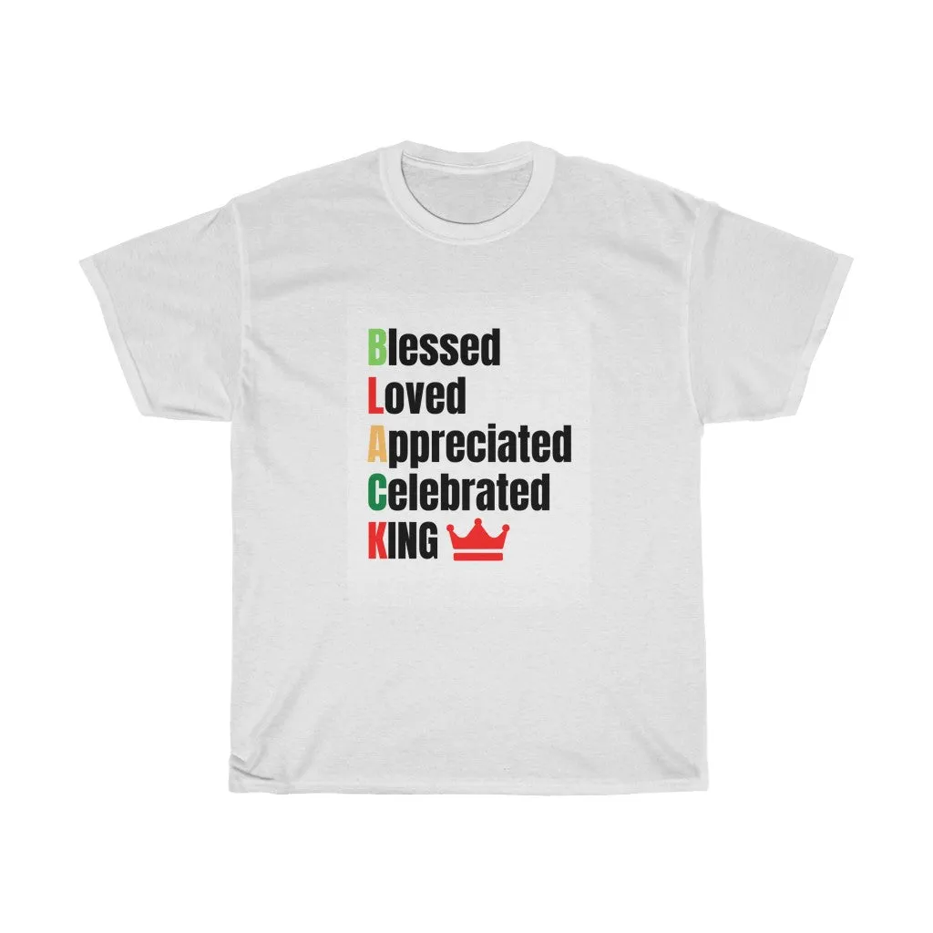Unisex Heavy Cotton Tee (Black Love Rocks Original Design - KING)