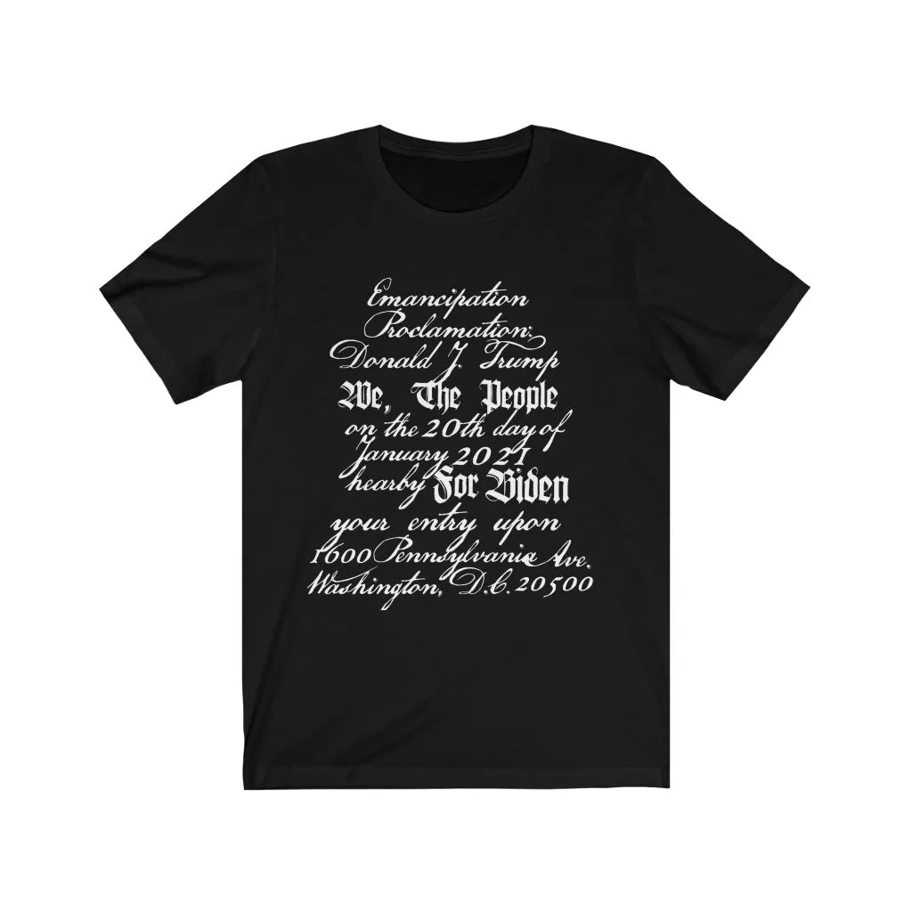 U.S. Constitution Designed Emancipation Trump - Biden (Bella Canvas 3001) Unisex Jersey Short Sleeve Tee