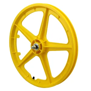 Vandorm 20" Front BMX Mag Wheel 5 Spoke Straight YELLOW