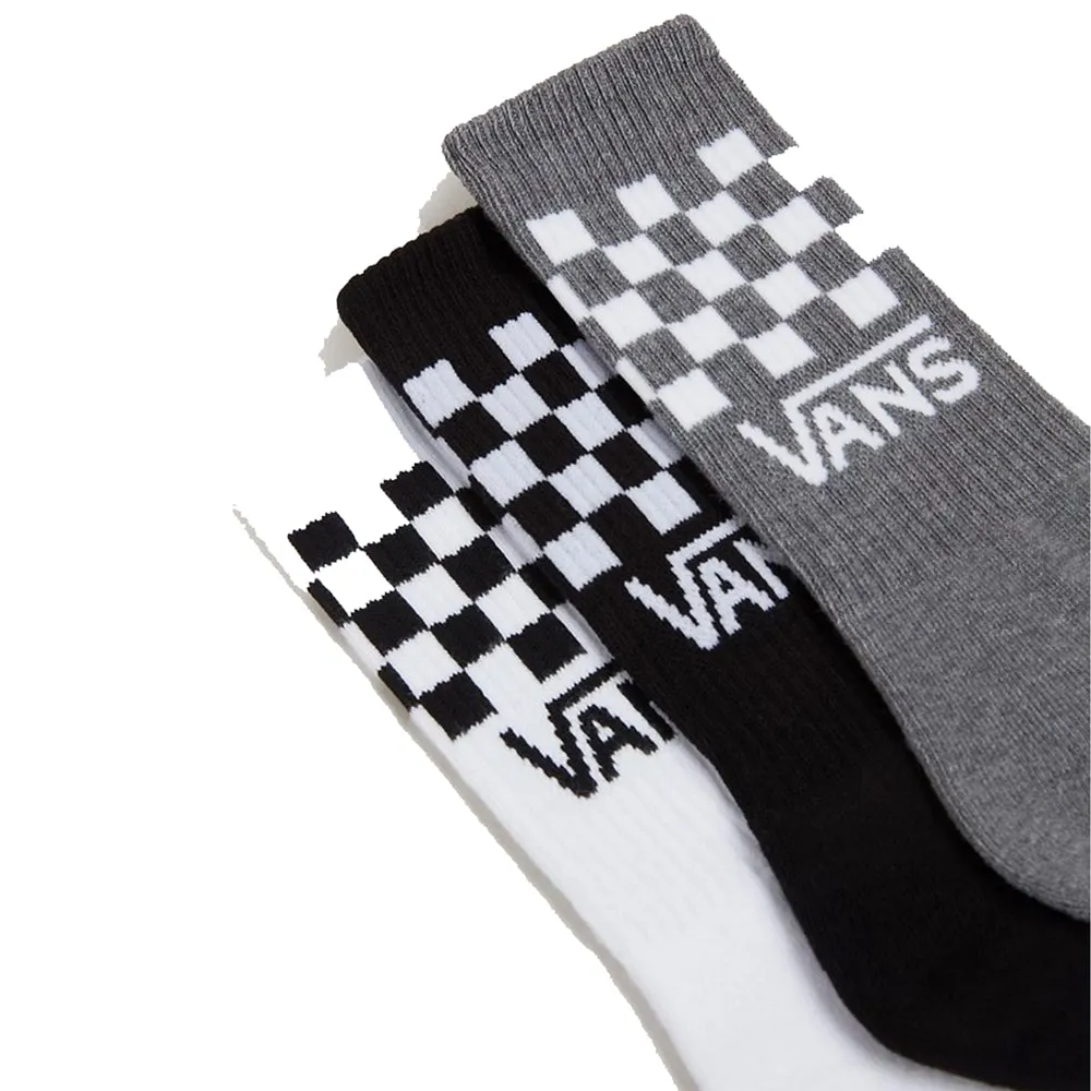 Vans Drop V Classic Check Crew Sock White / Black