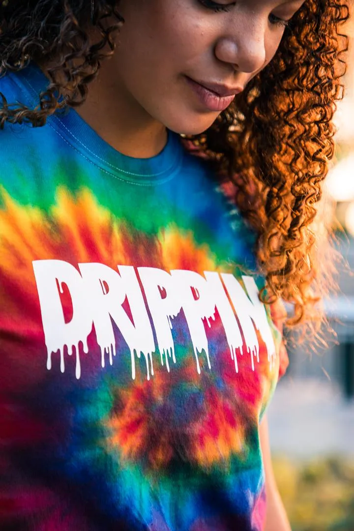 White Drippin V3 | Original Tee (Solid Checkered Drippin Sleeve)