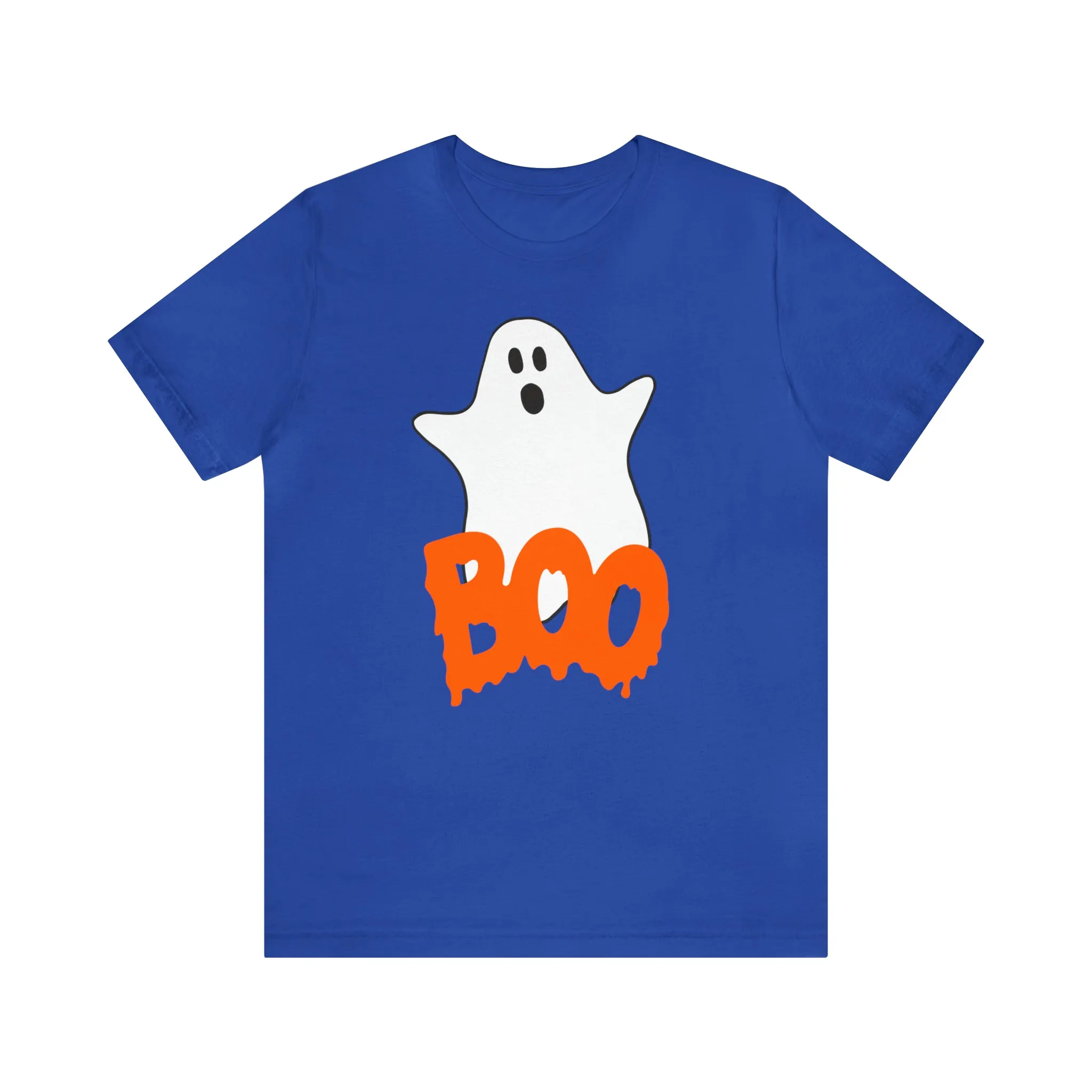 White Ghost Boo T-Shirt | Creepy Flying Ghost Tee |  Bella Canvas 3001Unisex | Scary Short Sleeve Tshirt