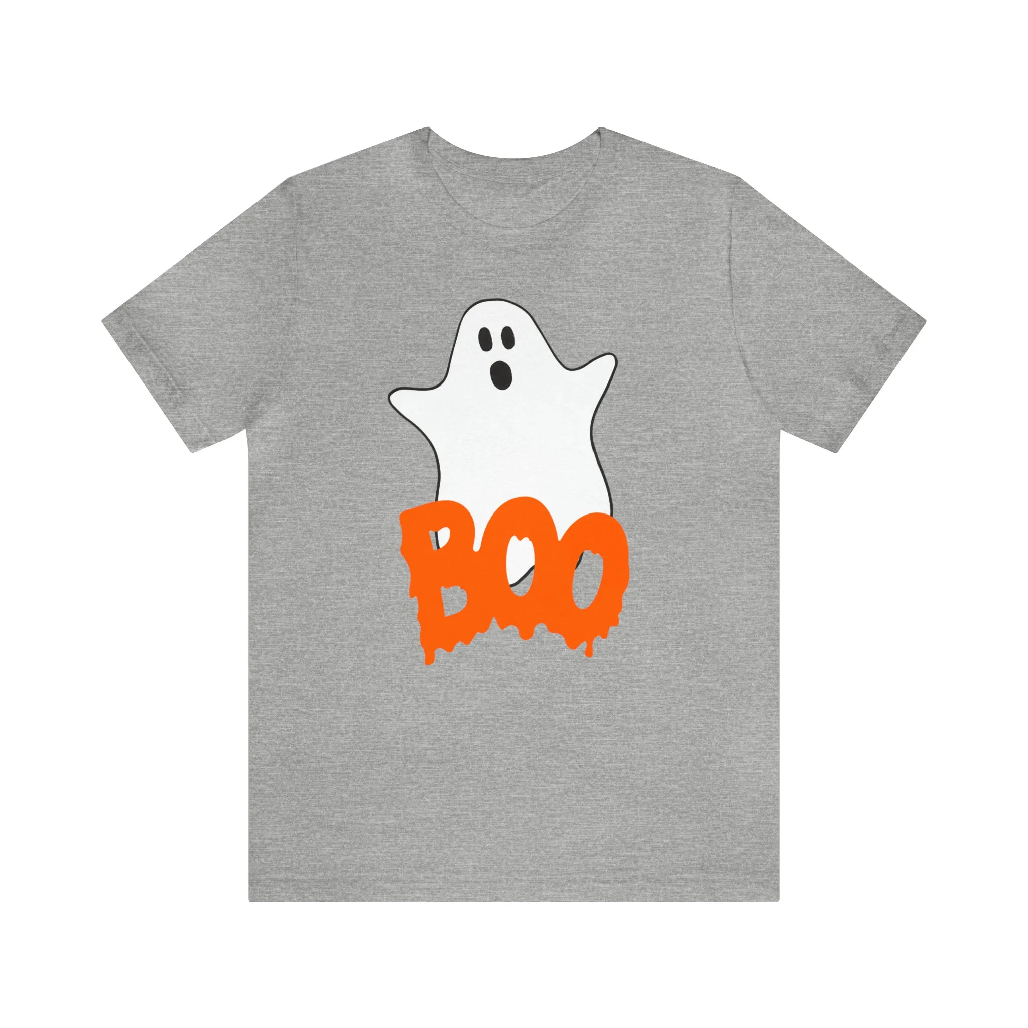 White Ghost Boo T-Shirt | Creepy Flying Ghost Tee |  Bella Canvas 3001Unisex | Scary Short Sleeve Tshirt