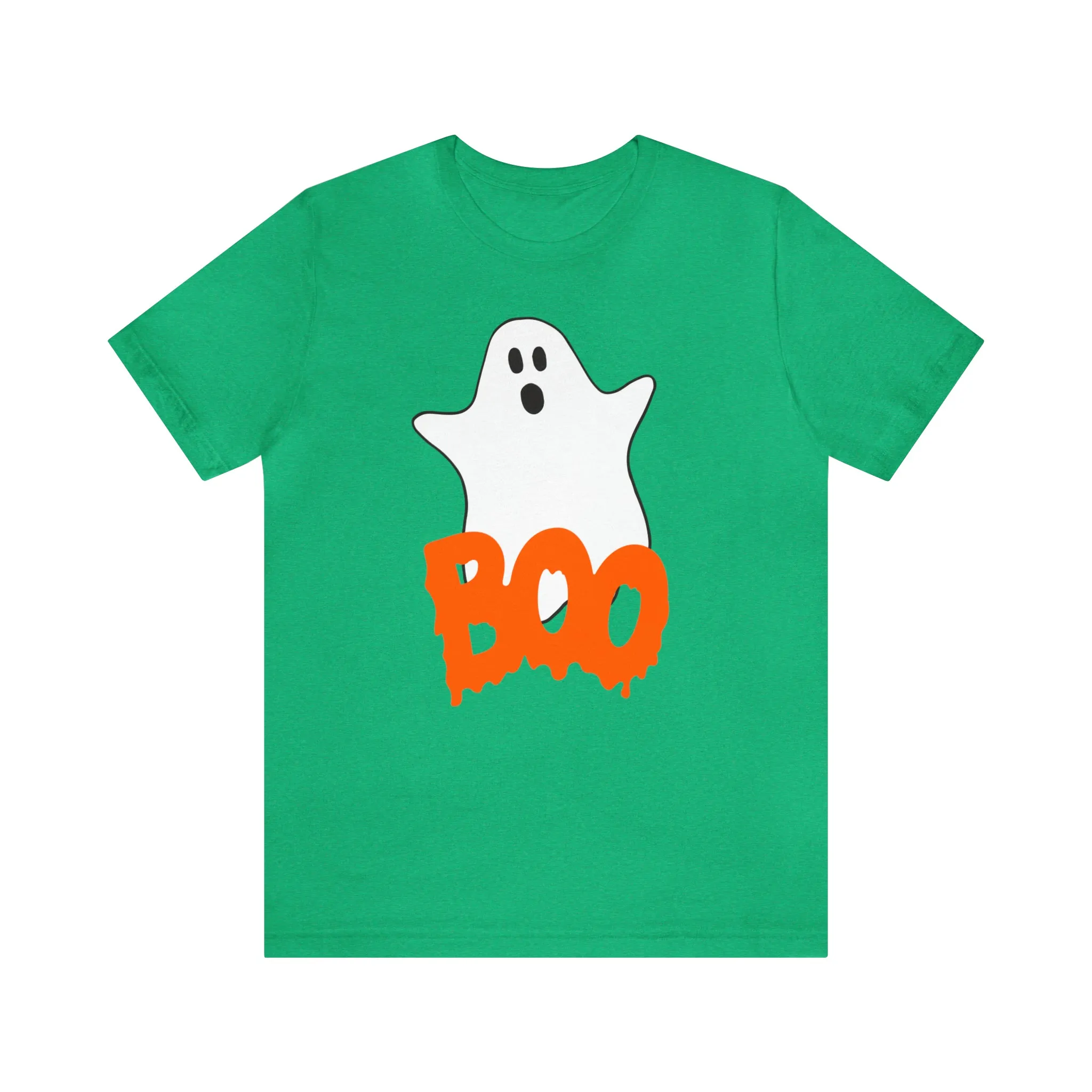 White Ghost Boo T-Shirt | Creepy Flying Ghost Tee |  Bella Canvas 3001Unisex | Scary Short Sleeve Tshirt