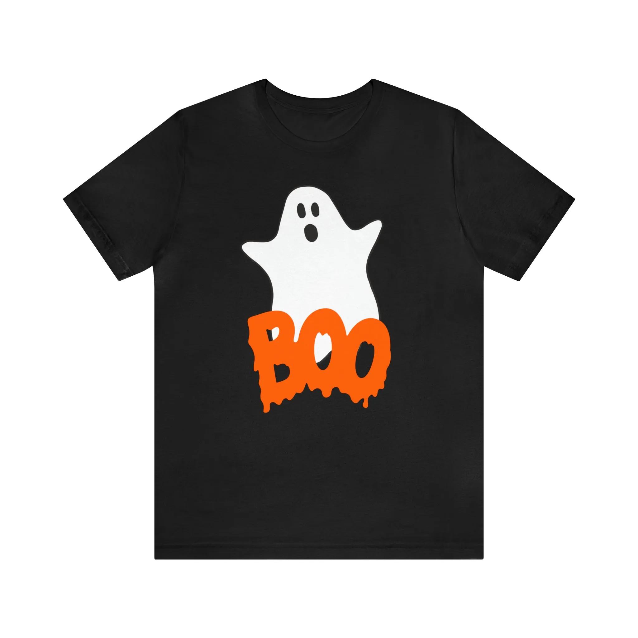 White Ghost Boo T-Shirt | Creepy Flying Ghost Tee |  Bella Canvas 3001Unisex | Scary Short Sleeve Tshirt