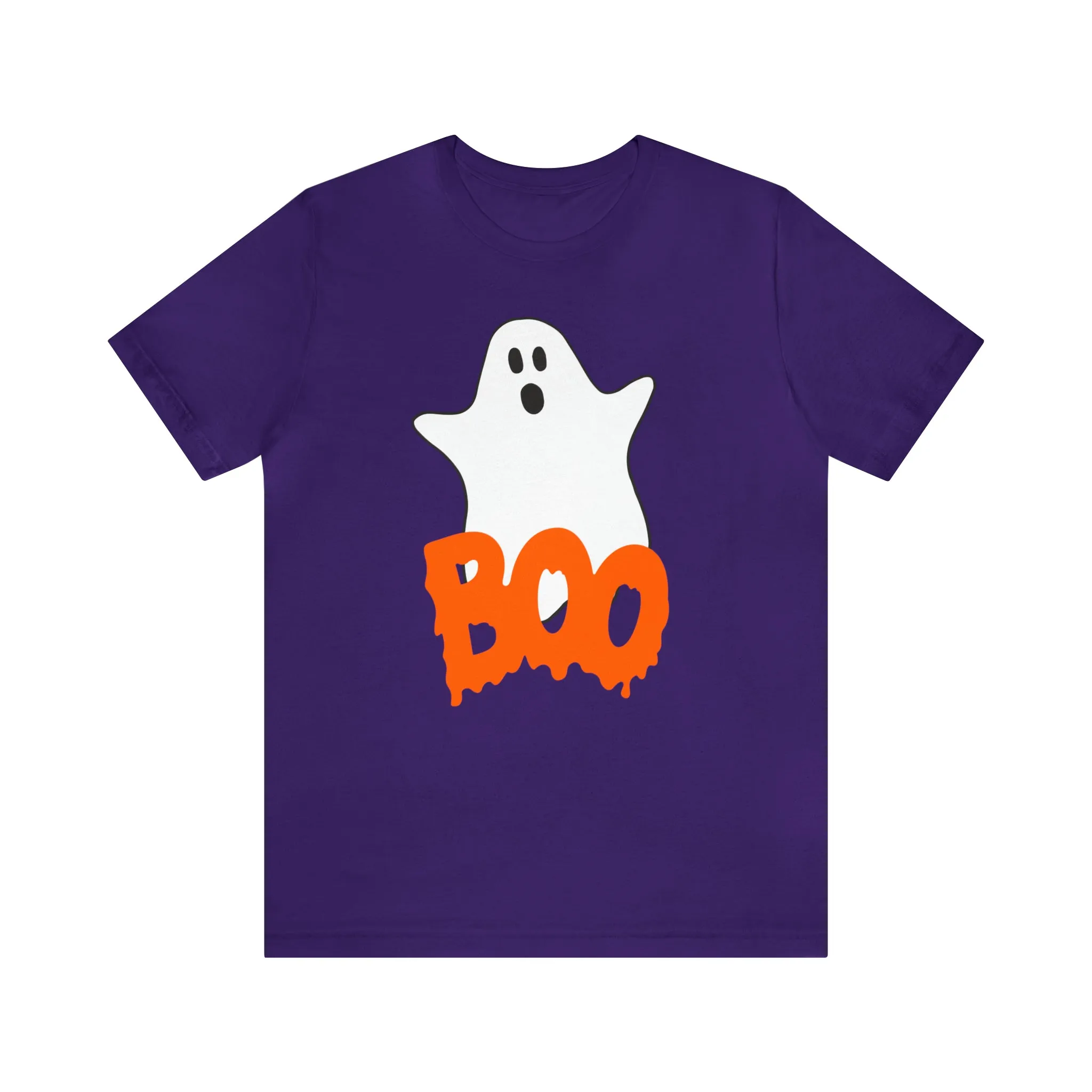 White Ghost Boo T-Shirt | Creepy Flying Ghost Tee |  Bella Canvas 3001Unisex | Scary Short Sleeve Tshirt