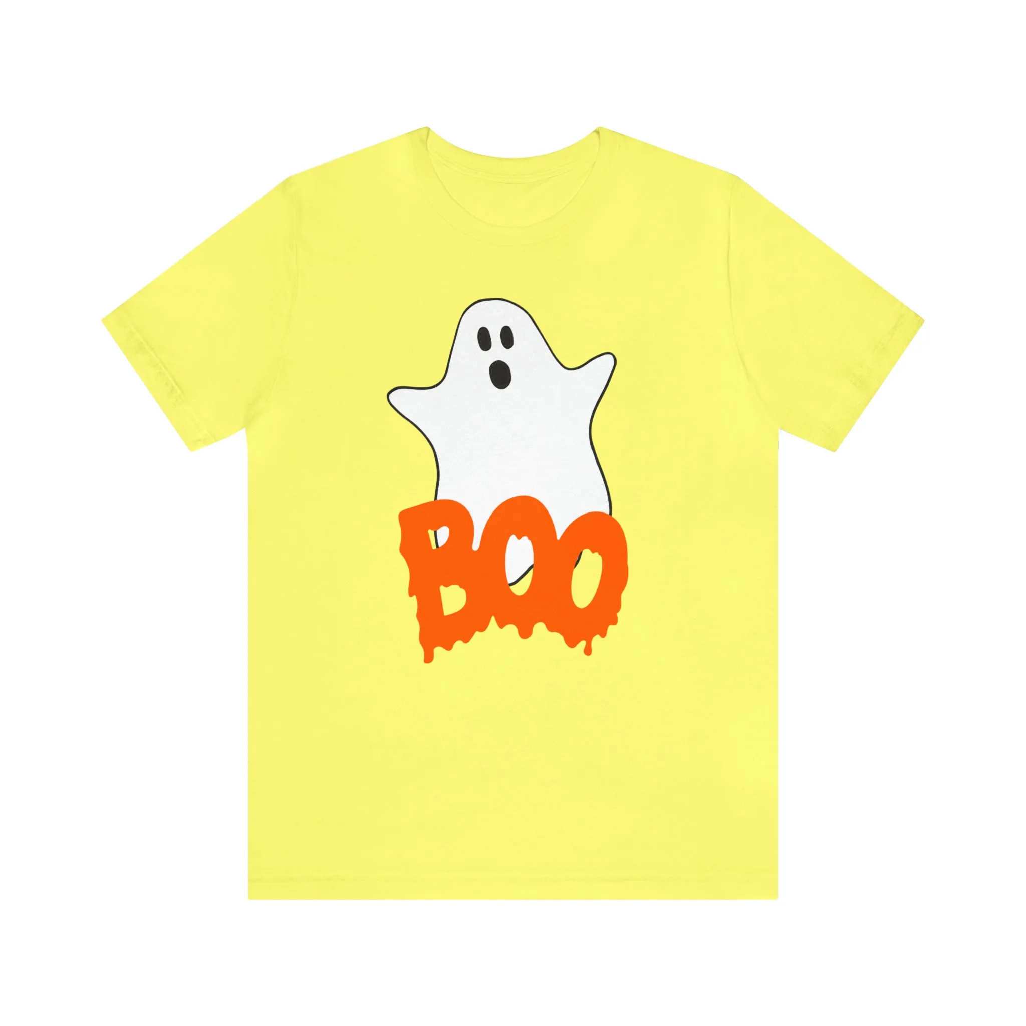 White Ghost Boo T-Shirt | Creepy Flying Ghost Tee |  Bella Canvas 3001Unisex | Scary Short Sleeve Tshirt