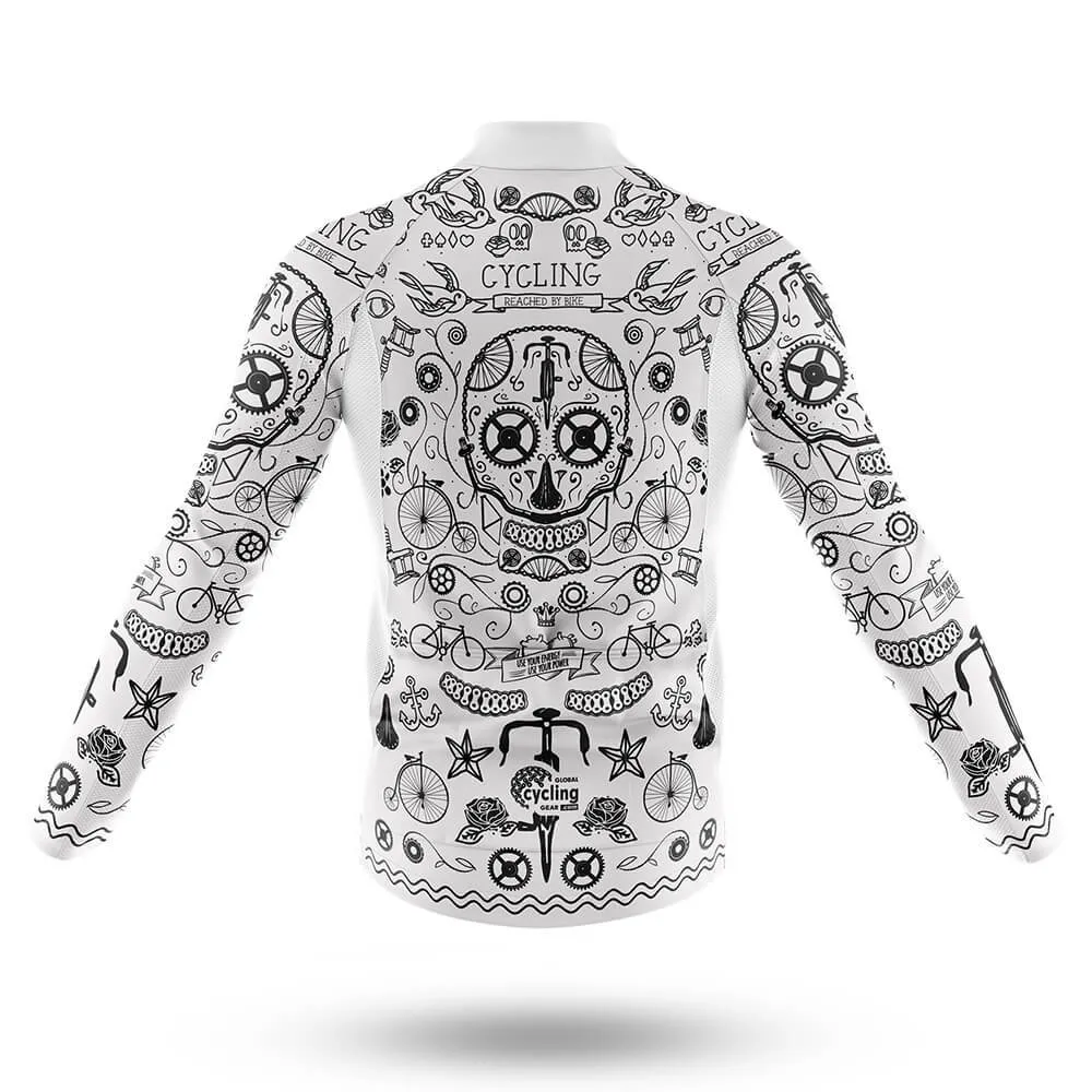 White Tattoo Cycling Jersey - Men's Cycling Kit