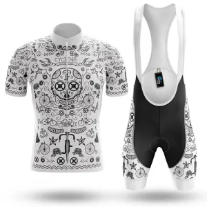 White Tattoo Cycling Jersey - Men's Cycling Kit