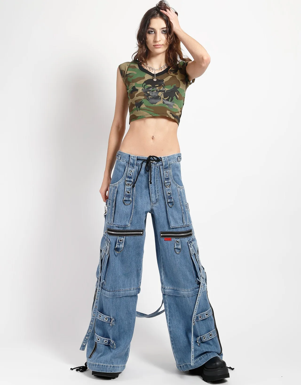 X-STRAP PANT LIGHT BLUE DENIM