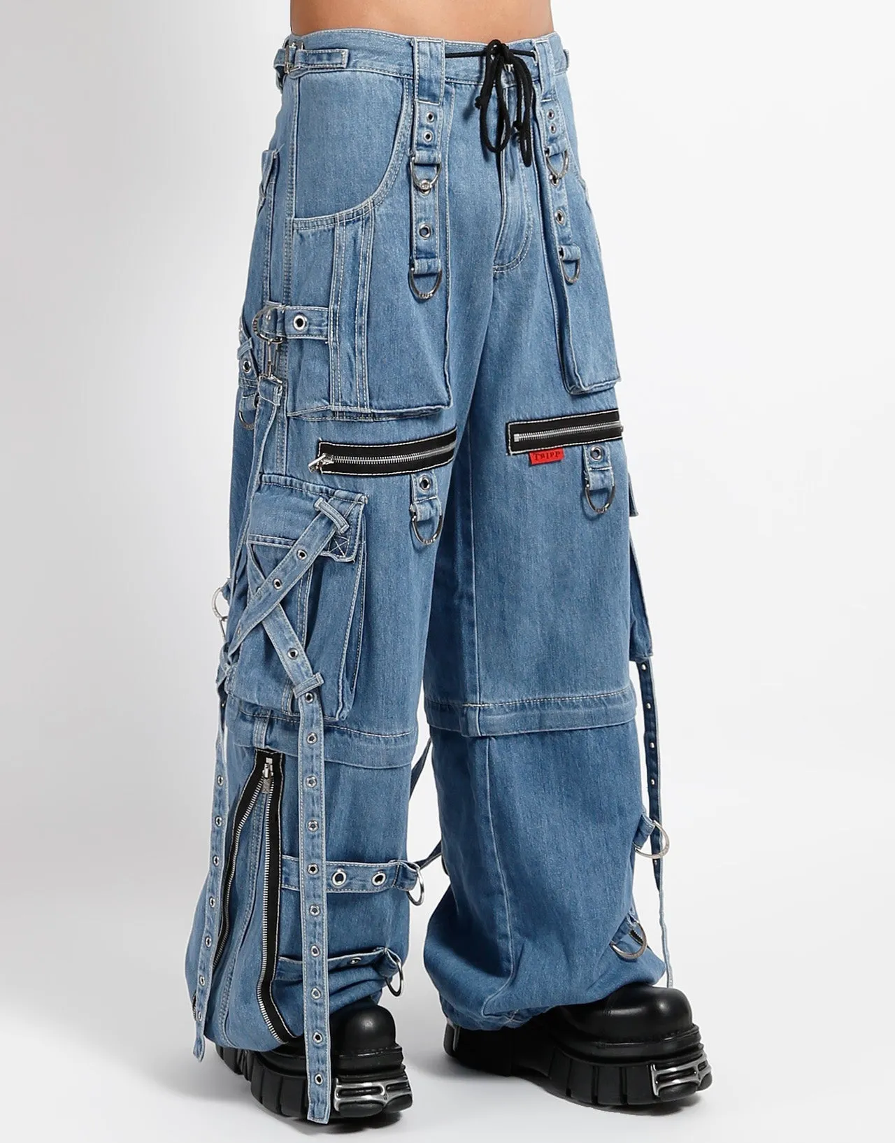 X-STRAP PANT LIGHT BLUE DENIM